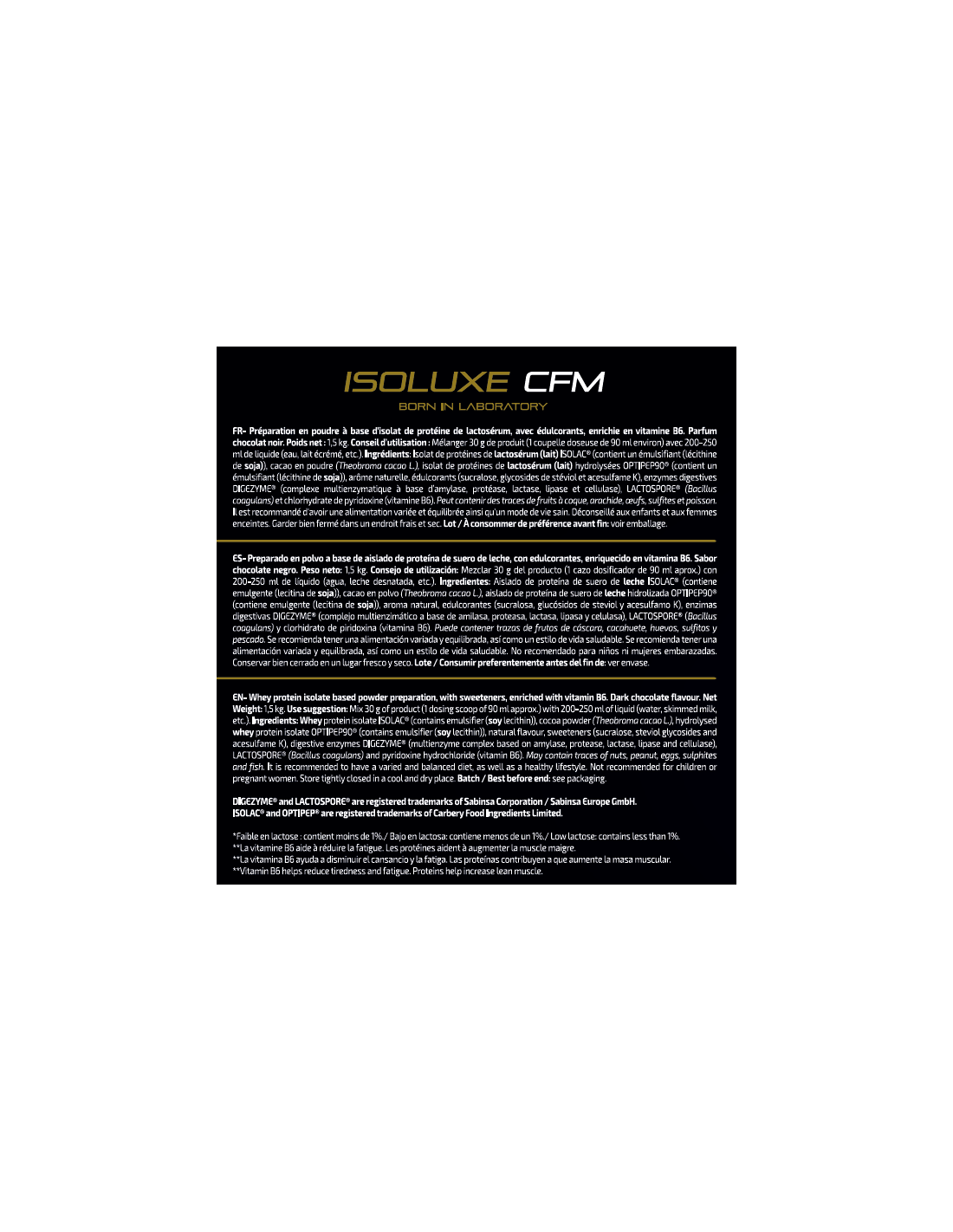 Isoluxe CFM 1'5 KG Isoluxe CFM 1'5 KG