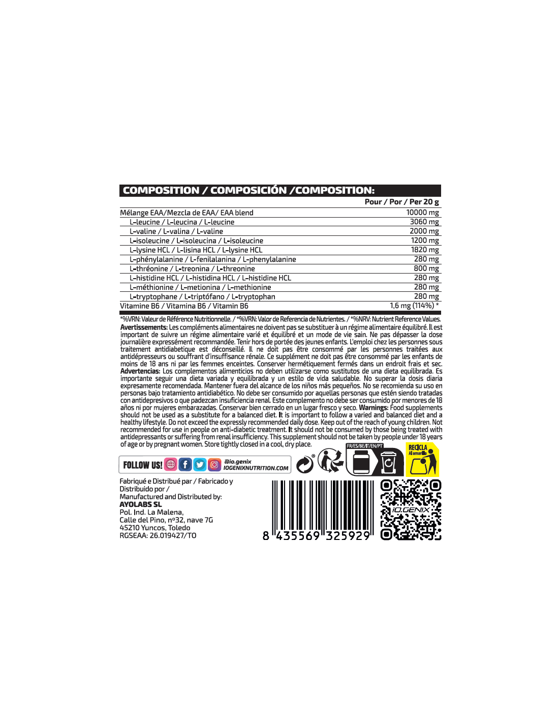 AMINO10 - 500G AMINO10 - 500G