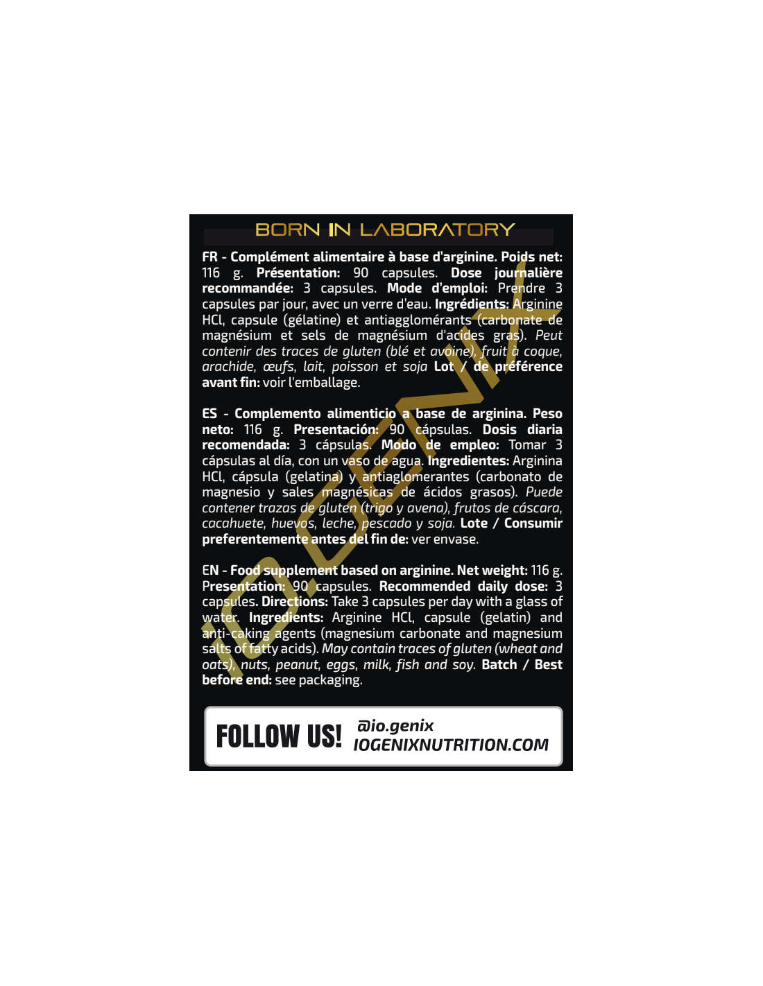 ARGININ 3000 90 CAPS  - IO.Genix MVP ARGININ 3000 90 CAPS  - IO.Genix MVP