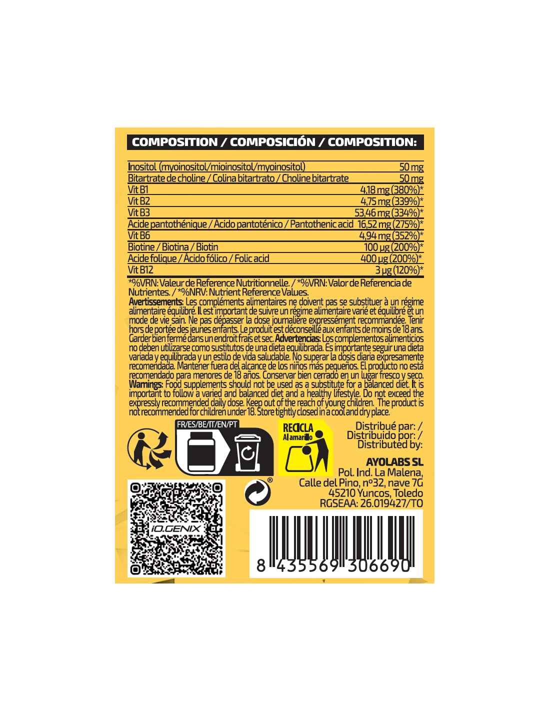 VITAMIN B PROFESSIONAL - IO.Genix MVP VITAMIN B PROFESSIONAL - IO.Genix MVP