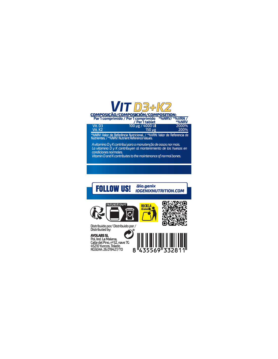 Vit D3 + K2 - IO.GENIX Vit D3 + K2 - IO.GENIX